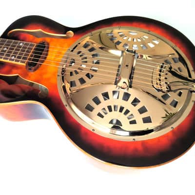 (made in Ukraine) Buran Custom Hi-End Resonator Guitar '2024 Vintage Sunburst w/case image 9