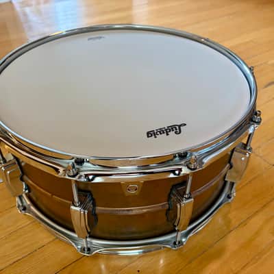 Ludwig LC663 Copper Phonic 6.5x14" 10-Lug Snare Drum 2016 - Present - Raw Copper image 2