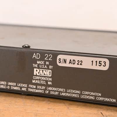 Rane AD 22 2-Channel Audio Delay Unit (NO POWER SUPPLY) CG01SKR image 10