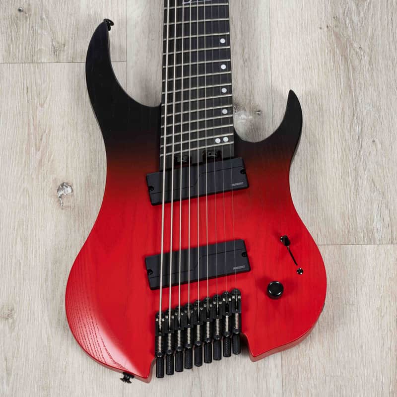 Legator Ghost G9 9-String Multi-Scale Headless Guitar, Ebony Fretboard, Crimson image 1