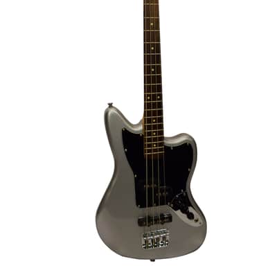 2017 Squier Vintage Modified Jaguar Bass Special SS, Silver image 1