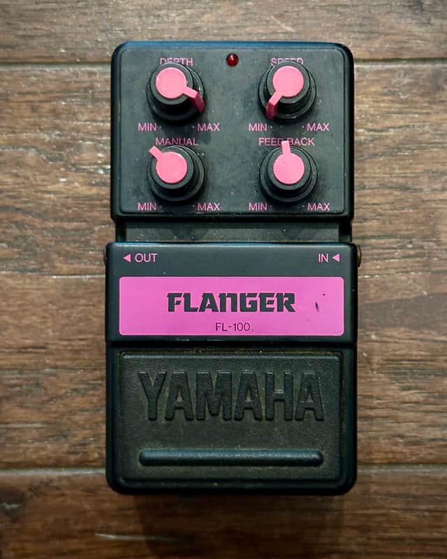 Yamaha FL-100 Flanger (Black & Pink) Pedal image 1