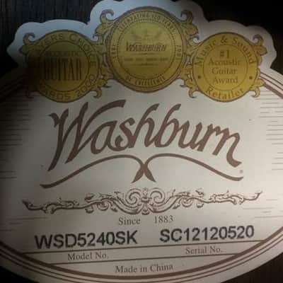 Washburn WSD5240 Warren Haynes Signature Model Acoustic Guitar w/Hard Case - Natural Gloss [ProfRev] image 8