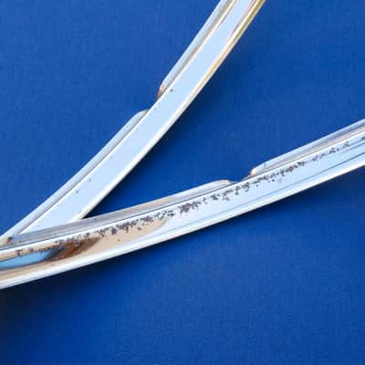 Slingerland Chrome Over Steel 16" Hoops 8 Holes Niles Vintage image 5