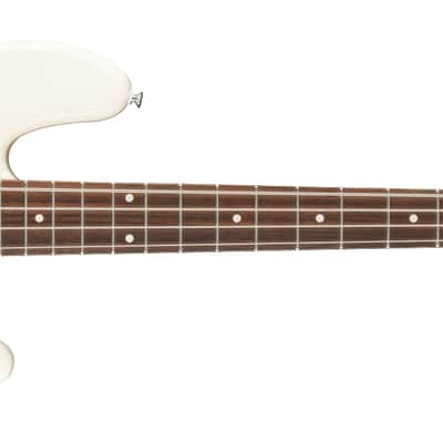 Fender Standard Jazz Bass Laurel FB White Pickguard Olympic White image 1