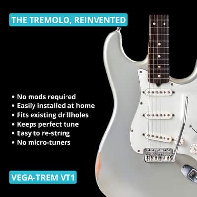 Vega-Trem VT1 Ultra-Trem Standard Stratocaster Guitar Tremolo Bridge For Strat (Glossy) image 7