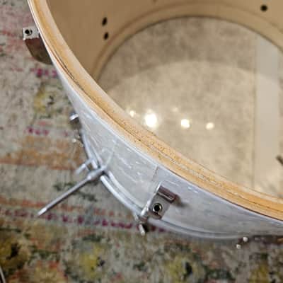 Leedy 20x14" 3-ply Bass Drum - White Marine Pearl - Nickel Hardware 1950 image 15