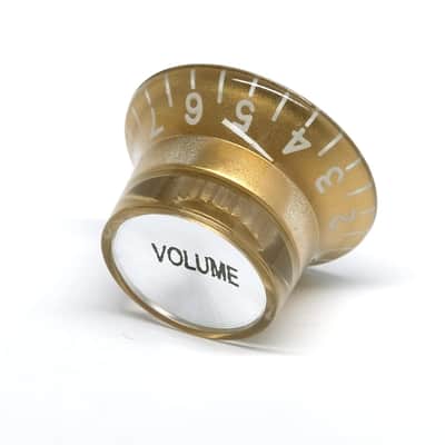 Metric Size 18 Spline Top Hat Bell Reflector 2 Volume 2 Tone Knobs Set For Epiphone Les Paul Sg Electric Guitar Asia Import Guitar Bass Split Shaft Pots (Gold) image 2
