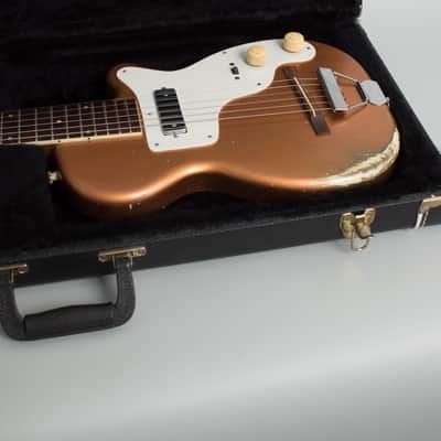 Harmony  H-44 Stratotone Solid Body Electric Guitar (1954), black tolex hard shell case. image 12
