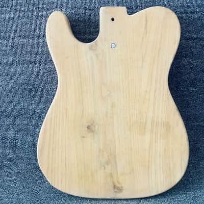 Unfinished Telecaster Style Guitar Body with Wood Cracks image 4