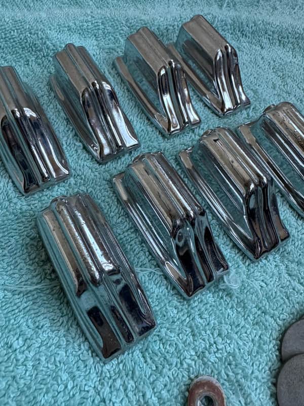 Rogers Lot of 8 Beavertail Vintage Cleveland era Tom Drum Lugs Lot #1 60s - Chrome image 1
