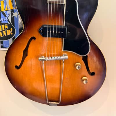 1958 Gibson ES-225T Sunburst — Original P-90 + Rare Original Case image 5