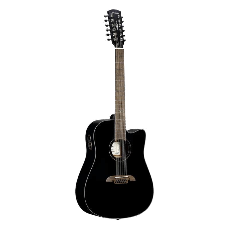 Alvarez AD60ce 12-String Black Artist Dreadnought image 1