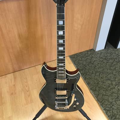 Reverend Sensei HB FM Limited Edition 2016 Trans Black w/Case image 3