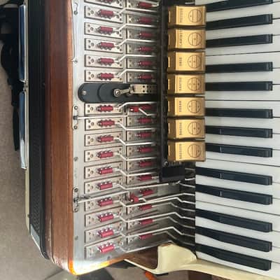 Settimio Soprani Contino Model 132 Piano Accordion 1955 - White Pearl image 12