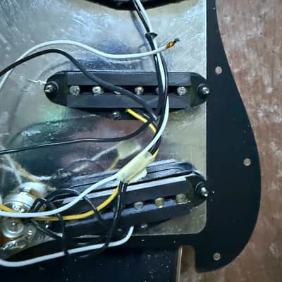 Fender Stratocaster MIM Pickups and Wired Pickguard - Black on Black (2004) image 8
