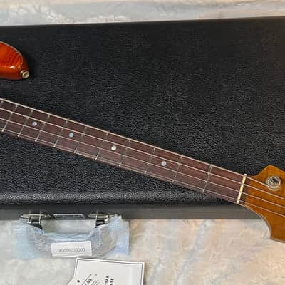 NEW! Fender Artisan Flame Maple Top Precision Bass Relic - Custom Shop - Aged Cherry Sunburst - Absolutely Beautiful - Flamed Roasted Maple Neck - Authorized Dealer - 9.3lbs - G06781 image 6