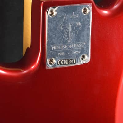 Mint Fender 75th Anniversary Player II Precision Bass Candy Apple Red Maple Fingerboard image 7