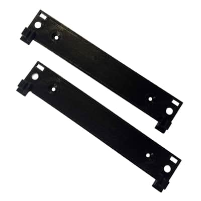 3U 56HP Eurorack Rails Kit with Brackets & M3 Nuts (Black / Silver) image 2