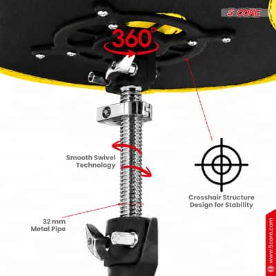 5 Core Drum Throne w 4.5" Padded Stool Adjustable Drummer Chair image 6