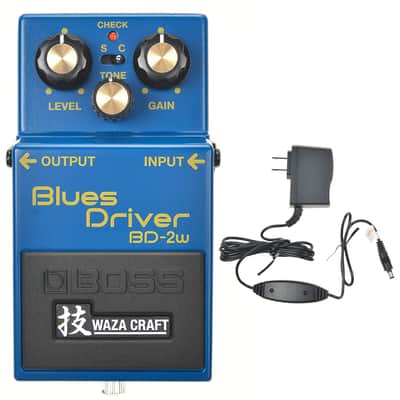 Boss BD-2W Blues Driver Waza Craft Analog Pedal Bundle w/ Boss PSA-120S2 Power Supply image 1