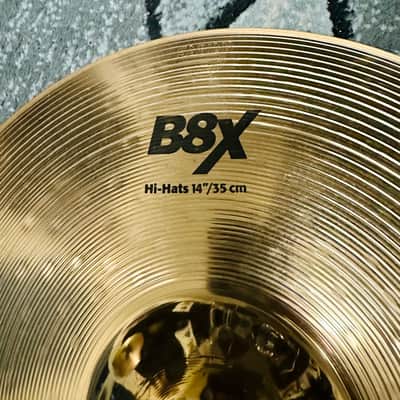 Sabian 14" B8X Medium Hi-Hat Cymbals (Pair) 2010 - 2017 - Brilliant image 2