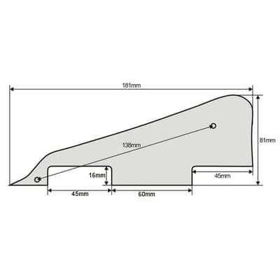 Thin Cream Pickguard for Gibson Les Paul '58 Reissue 60mm Gap Between Pickups image 6