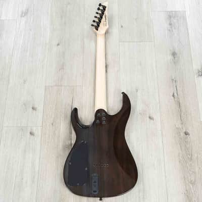 Legator N6SS Ninja 6 Super Shred Guitar, Ebony Fretboard, High Gloss Black Burl image 5