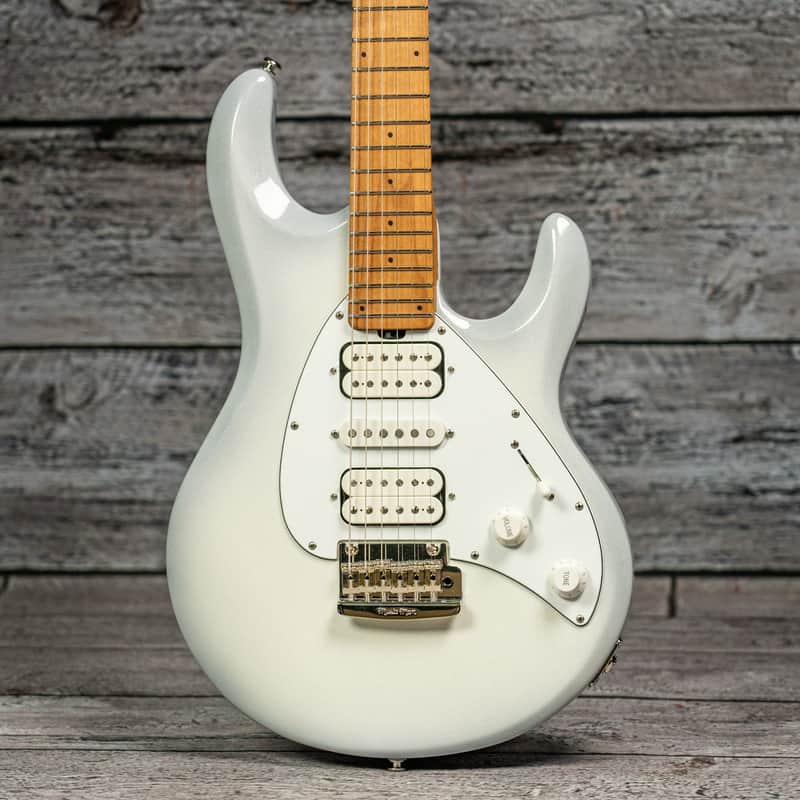 Ernie Ball Music Man Silhouette - Snowy Night, Roasted Maple Neck/Matching Headstock image 1