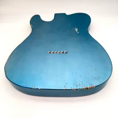 MJT Telecaster Body Relic Alder Nitro Ice Blue Light mjt6664 image 8