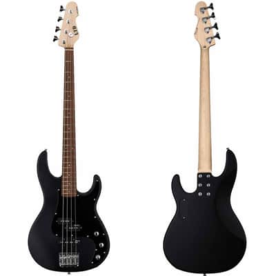 ESP LTD AP-204 Bass Guitar - Black Satin image 1