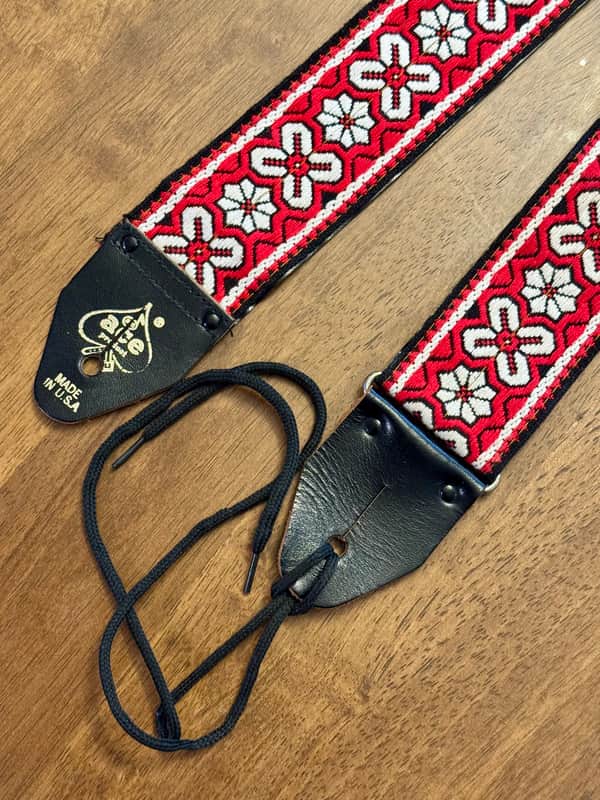 1960s Ace Vintage Bohemian Hippie Floral Guitar Strap image 1