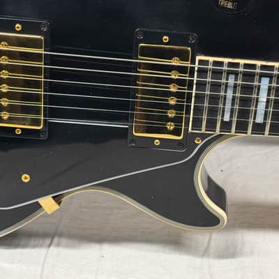 Gibson USA Custom Shop Les Paul Custom Guitar with COA + Case - Ebony / Black image 7