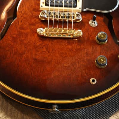1983 Ibanez AM205-AV Semi-Hollow Electric Guitar Antique Violin + OHSC image 5