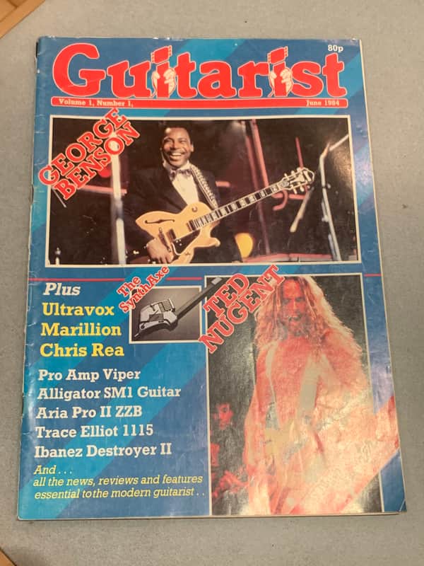 Guitarist UK Magazine  George Benson 1984 Blue image 1