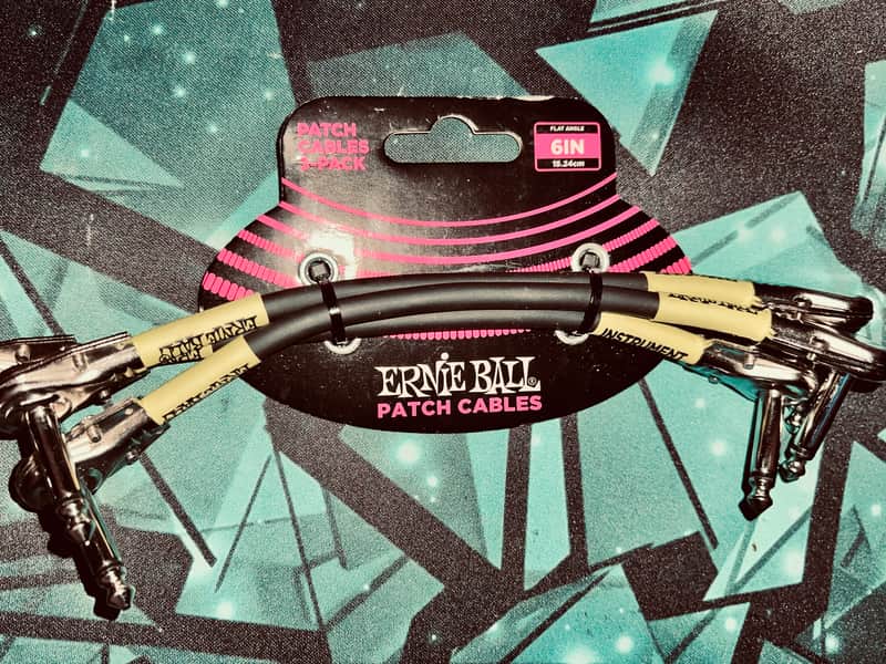 Ernie Ball P06052 Right-Angle Pancake Patch Cables - 6" (3-Pack)