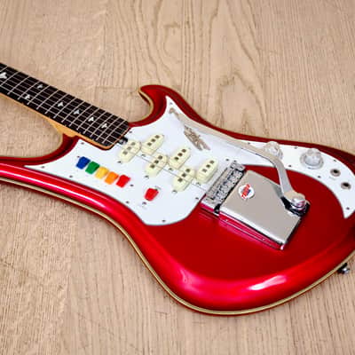 1990s Teisco Spectrum 5 Vintage Reissue Guitar Metallic Red Kawai Japan image 14