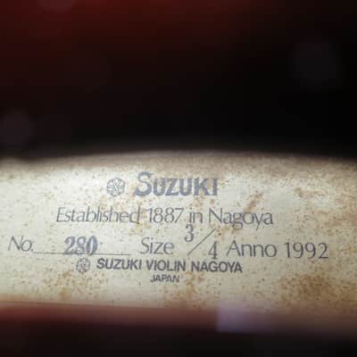 3/4 Suzuki Violin No. 280 (Intermediate), Nagoya, Japan - Full Outfit image 4
