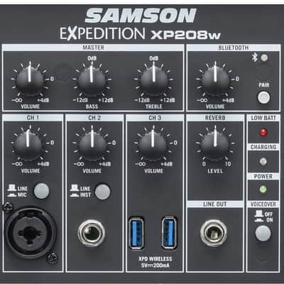 SAMSON EXPEDITION XP208W Portable 20 Hour Rechargeable Bluetooth Wireless Mic PA System image 7