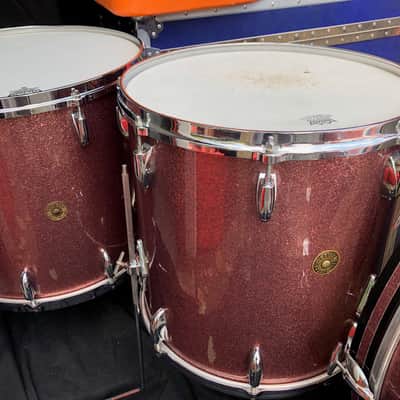 Quiet Riot - Frankie Banali's 1970s Gretsch Burgundy Sparkle "Bonham" 14/16/18/26 AUTHENTICATED image 4