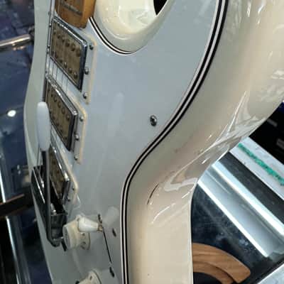 Univox U1850 Ripper S-style Guitar - MIJ Made In Japan 1970s - White image 14