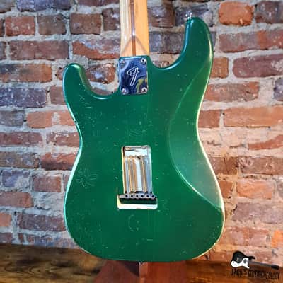 JACK'd: Fender Stratocaster *MIM Factory Fire* w/ Refinish & Upgrades (1994 - Bullitt Green Relic) image 13