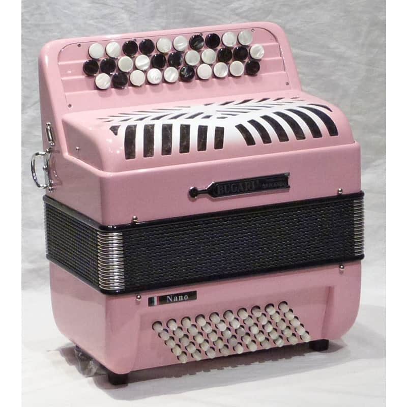 BUGARI [Digital instrument special price festival] Nano PK [Pink] [Smallest, lightest, ultra-compact button accordion] image 1