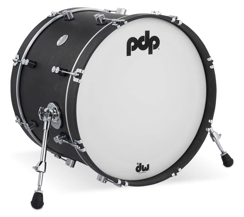 PDP Concept Classic 14x20 Ebony Stain Kick Drum with Ebony Stain Hoops image 1