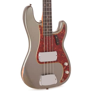 Fender Custom Shop 1960 Precision Bass Relic Super Faded Aged Charcoal Frost Metallic (Serial #CZ591609) image 1