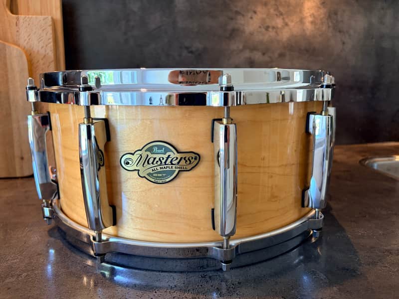 Pearl Masters MCM-1465S/C102 One ply maple snare 2015 - Natural maple image 1