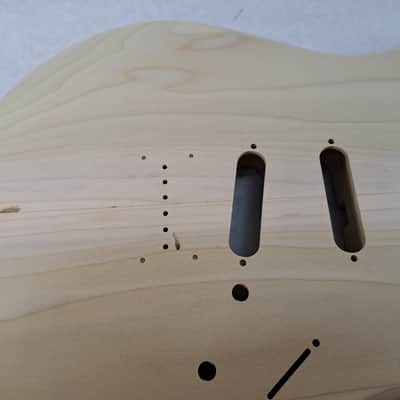Unfinished Poplar SSS Hardtail guitar body - fits Fender Strat Stratocaster necks J2281 image 2