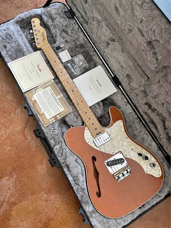 Fender FSR Limited Edition Exotic Collection American Elite Mahogany Telecaster Thinline with Maple Fretboard 2016 - 2019 - Gloss Natural