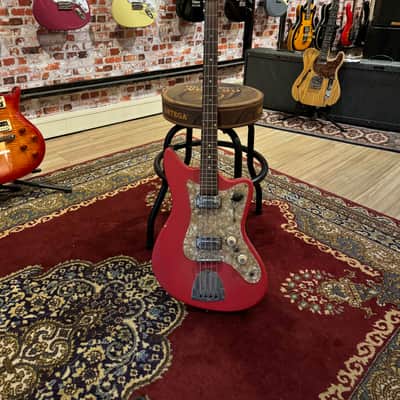 Egmond Typhoon Bassguitar 1950-1960 - red vinyl image 1