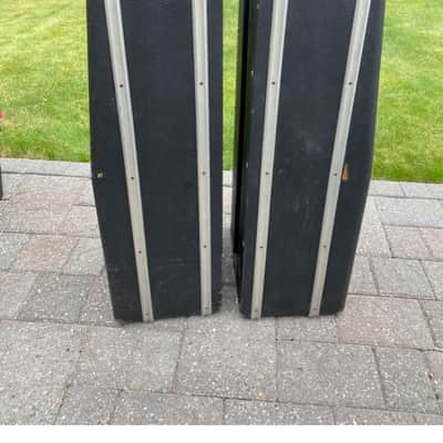 Pair Vintage Park Speaker Columns with 2 x 12 Celestion Green Back  Mid to Late 70's - Turqoise image 2
